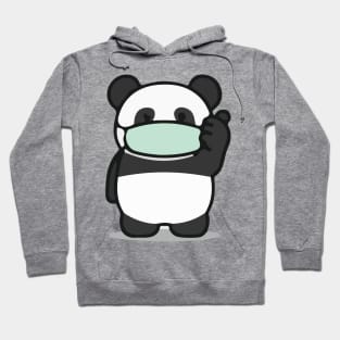 Panda Face Mask Covid 19 Funny Cute Hoodie